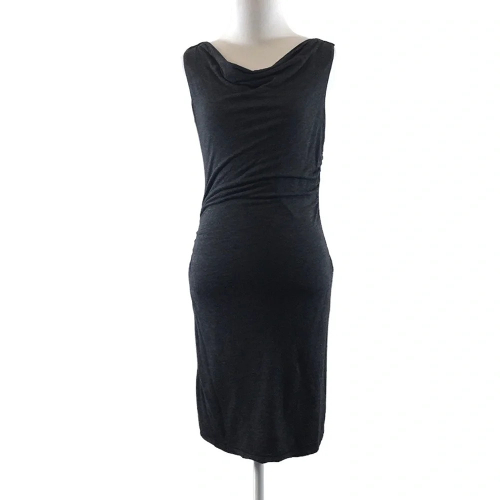 LOFT Petites Charcoal Gray Cowl Neck Tank Dress Womens SP Sleeveless